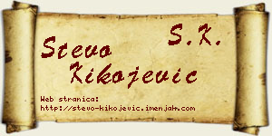 Stevo Kikojević vizit kartica